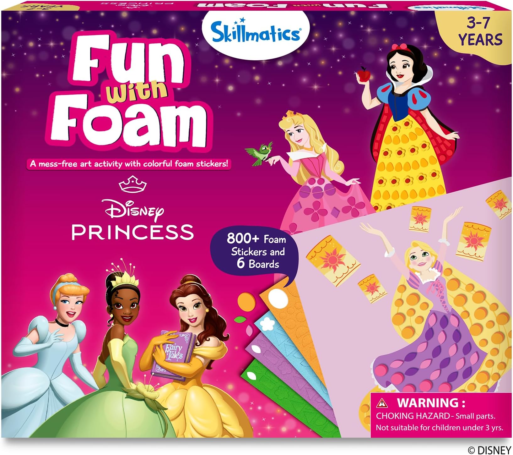 Skillmatics Fun with Foam 3D Sticker Art – Disney Princess, Felt Craft Kit