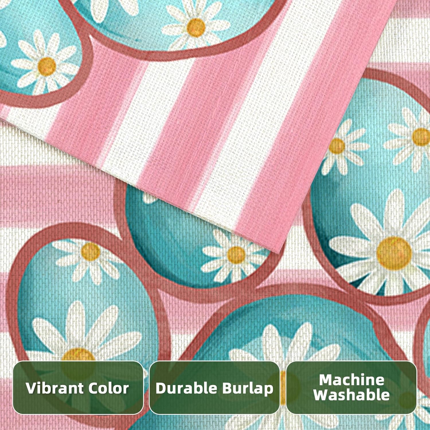 Welcome Spring Garden Flags for Outside, Dog Paw with Daisy Flowers Stripes Yard Decoration, Small Seasonal Outdoor Decor for Summer Farmhouse Holiday,12x18 Inch Double Sided - Image 8