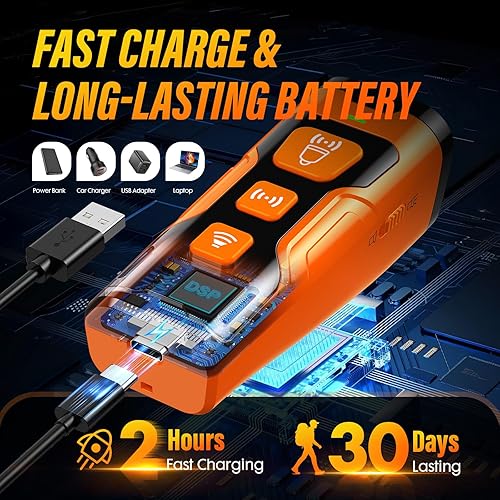 Miniatura 7 de Dispositivo disuasorio de ladridos de perro, 3 veces ultrasónico antiladridos, 6 modos de entrenamiento, rango de 23 pies, no más ladridos en