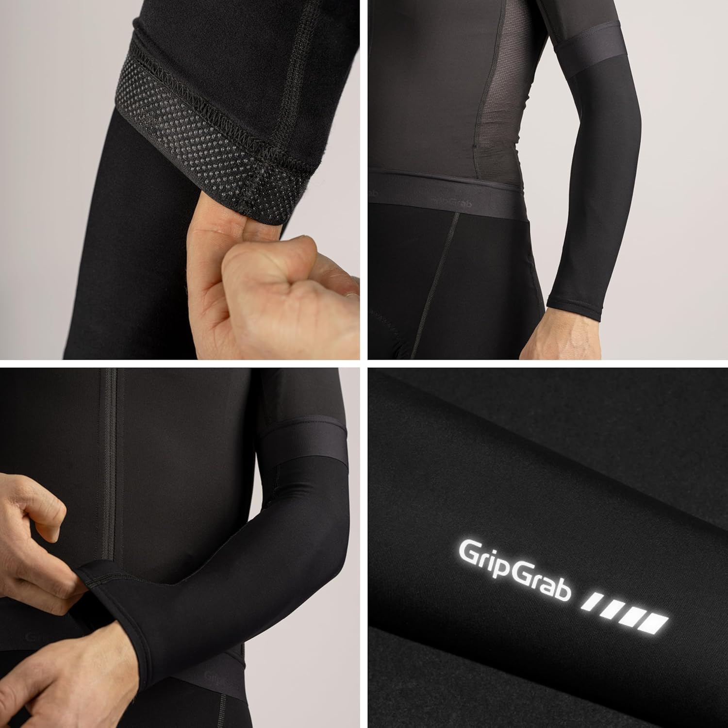 GripGrab Spring Fall Arm Warmers Cycling Thin Lightweight Road Gravel Mountain Biking Arm Sleeves Breathable Anti-Slip