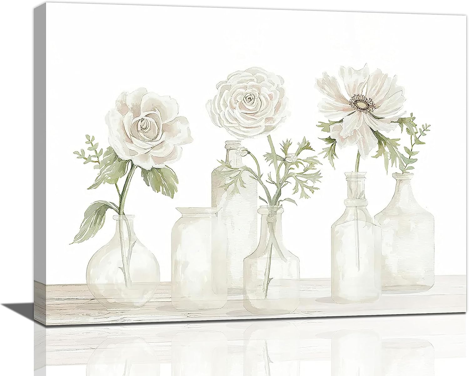 Flower Bathroom Decor Wall Art Floral Pictures Farmhouse Rustic Floral Decor Flower