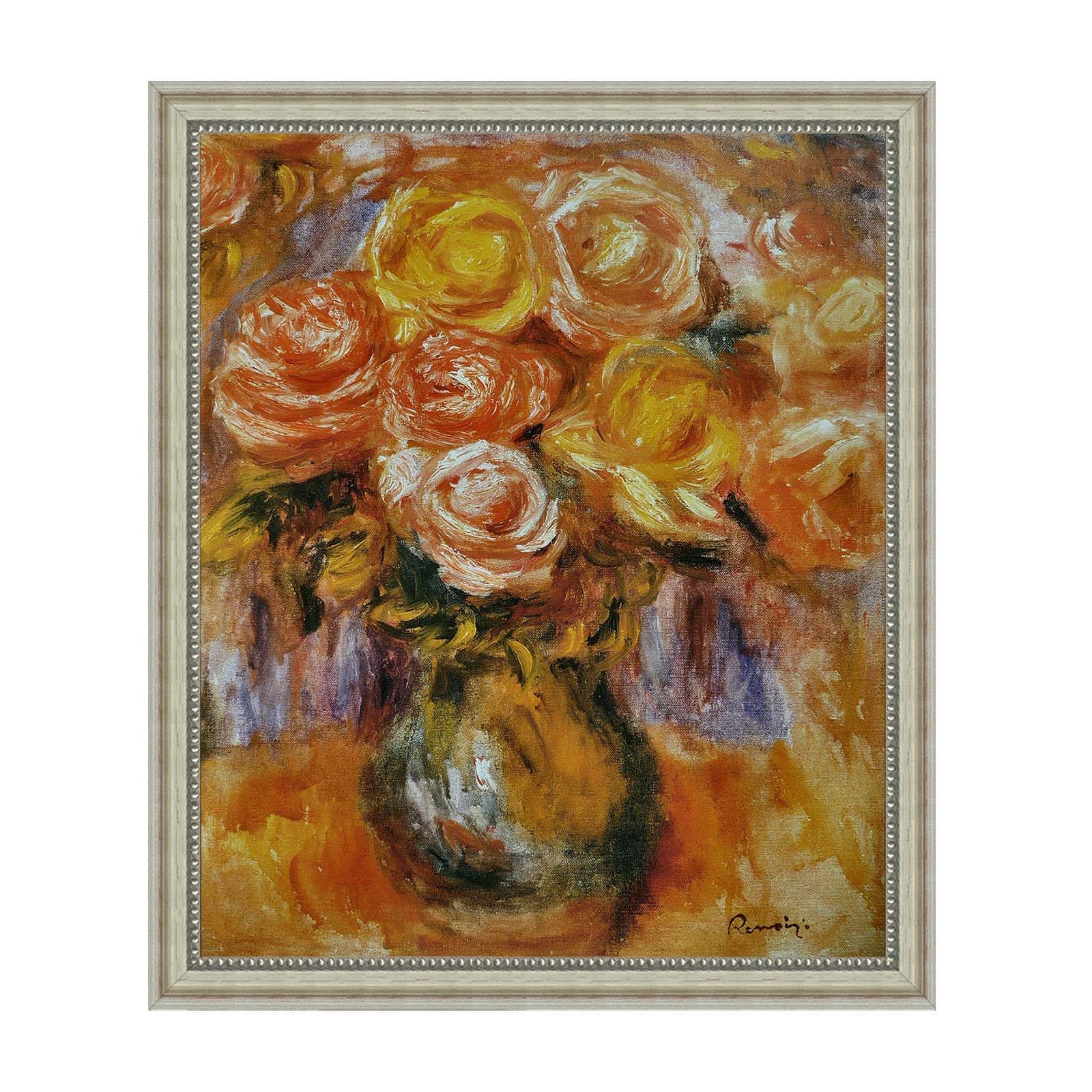 ピエール オーギュスト ルノワール 花瓶の花 薔薇 インテリア 額縁 アート Amazon | ピエールオーギュストルノワール花瓶の花-DIY5D