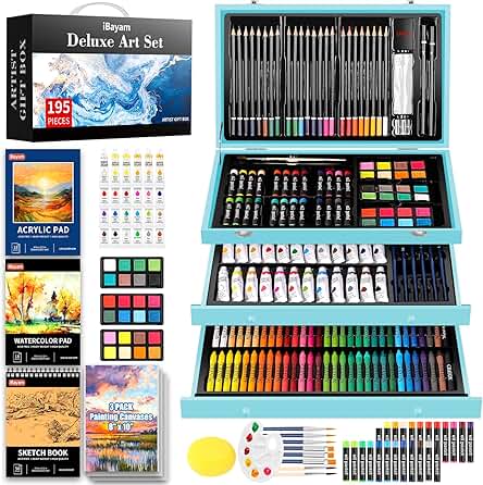 iBayam Art Supplies, Deluxe Art Set with 2...