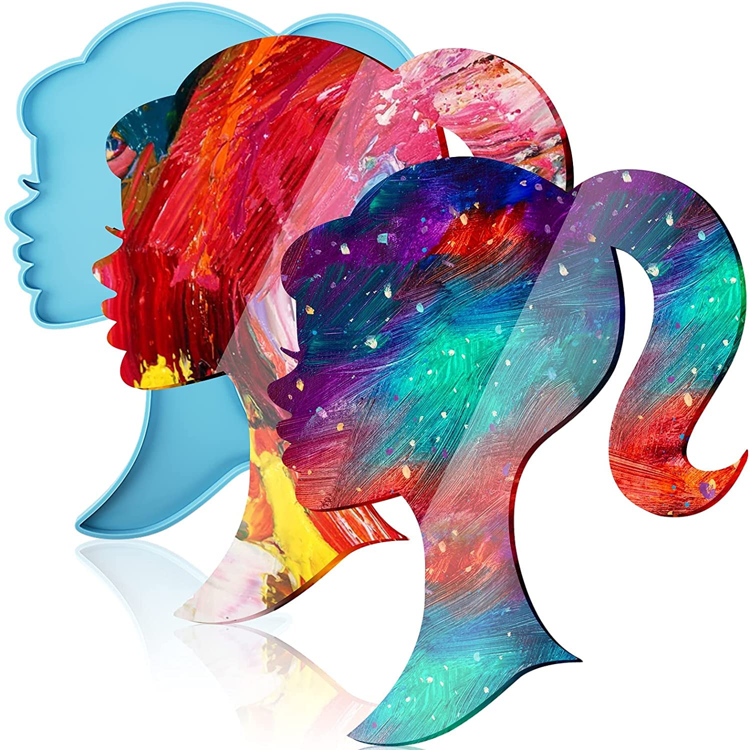 Jevou2pcs 11x16in Extra Large Molds for Resin, Resin Silicone Mold, Board Silicone Mold for Resin Casting, Decor, Molds for Birthday Gifts