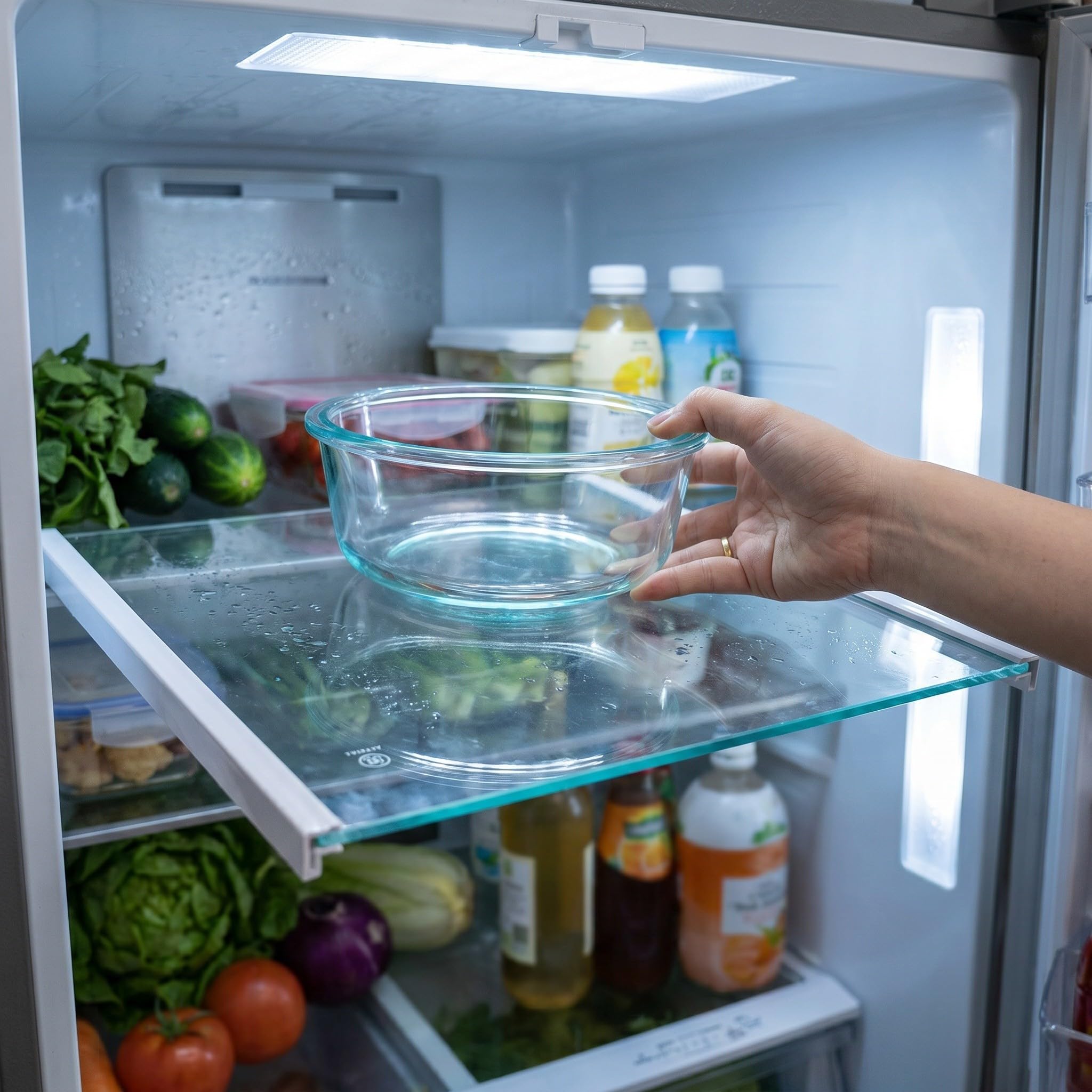 Estante de Vidrio Templado Compartimento de Refrigeración del Refrigerador