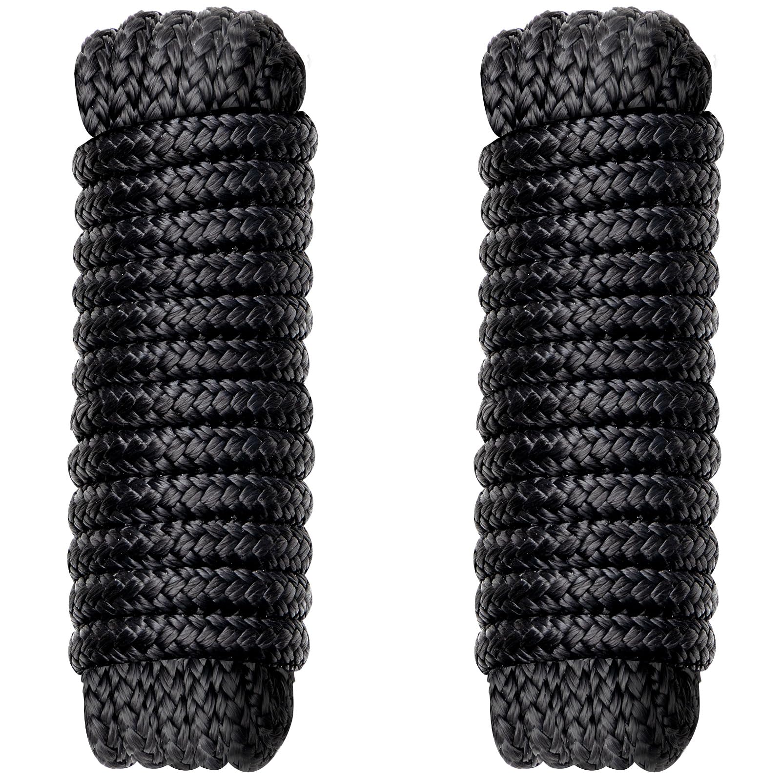 HOKINETY 2 Pack 3/8 x 25ft Double Braided Nylon Dock Lines