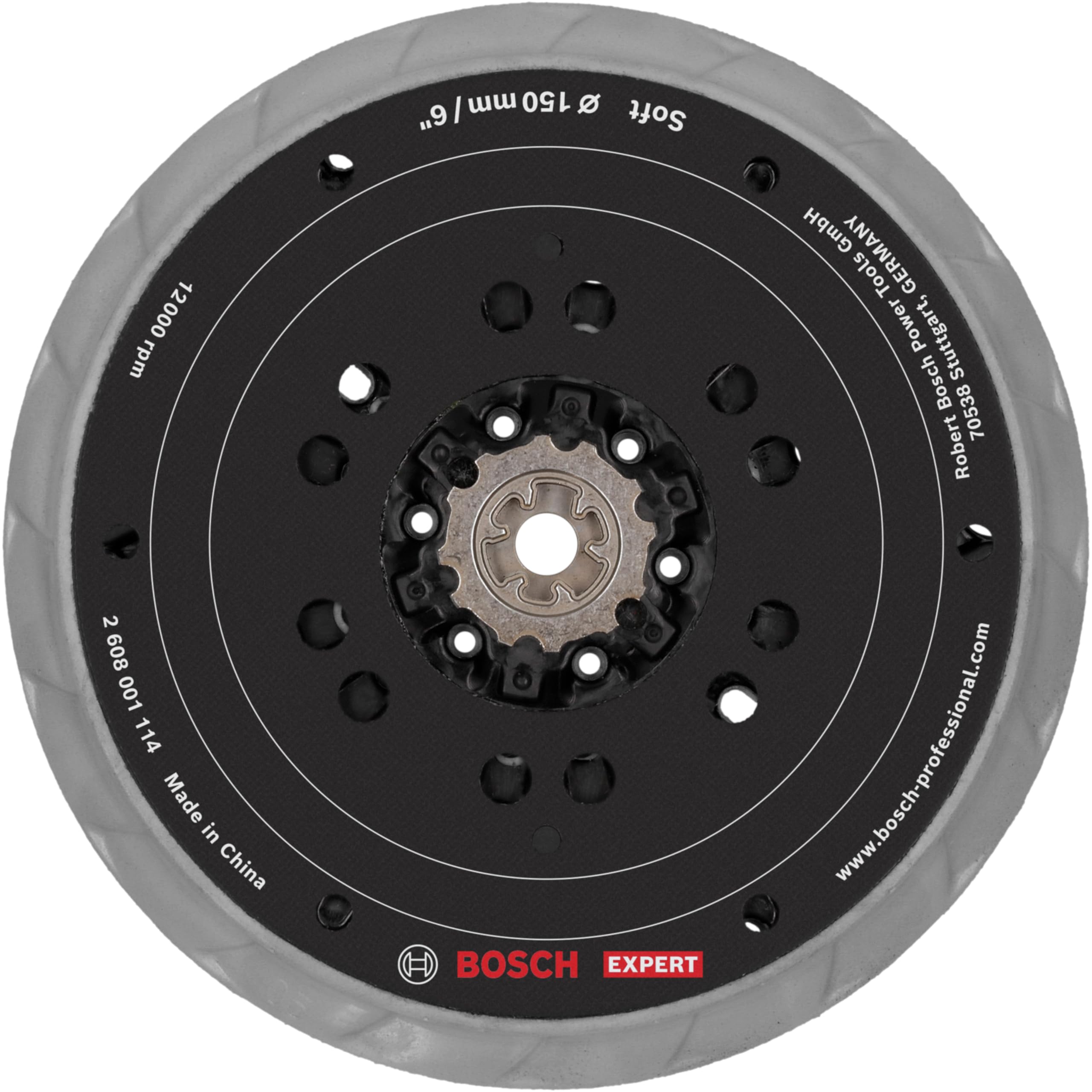 Bosch 1x Platorello multiforo EXPERT per levigatrici rotoorbitali, 150 mm, morbido (Ø 150 mm, Morbido, Professional Accessorio levigatrice rotoorbitale)
