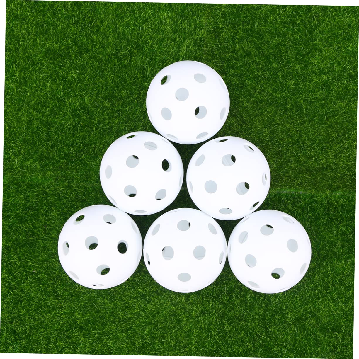 SUPVOX 12pcs Plastic Golf Practice High Visibility Use Consistent Flight Seamless Design for Skill Levels