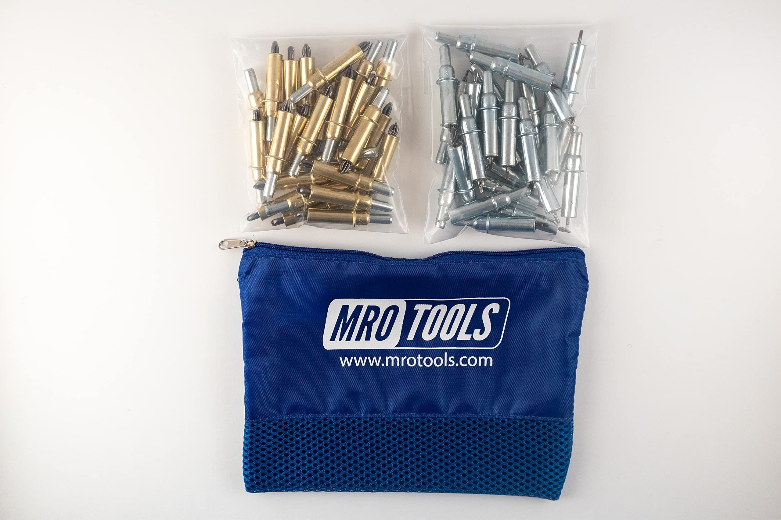 25 Genuine 3/16 & 25 Genuine 3/32 Zephyr Kwik-Lok Cleco Fasteners w/ Carry Bag (KZ3S50-5)