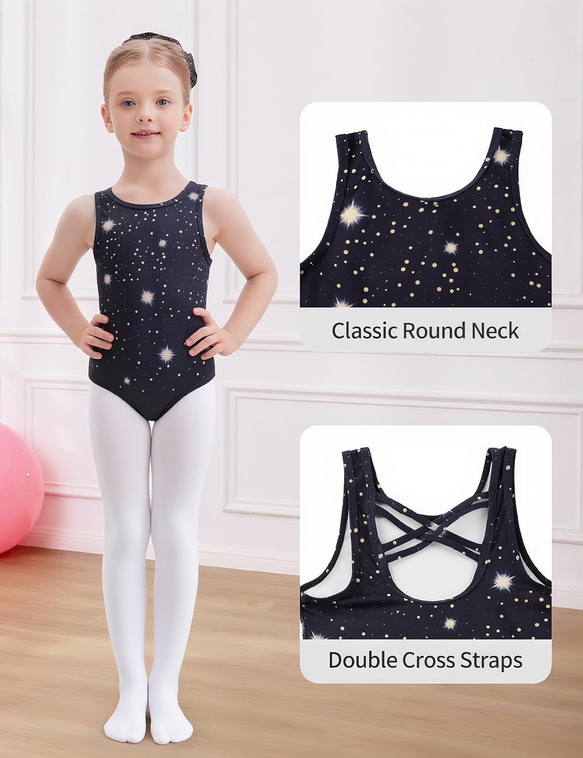beautyin Gymnastics Leotards for Girls Dance Unitards Shorts Outfits Activewear - Image 3