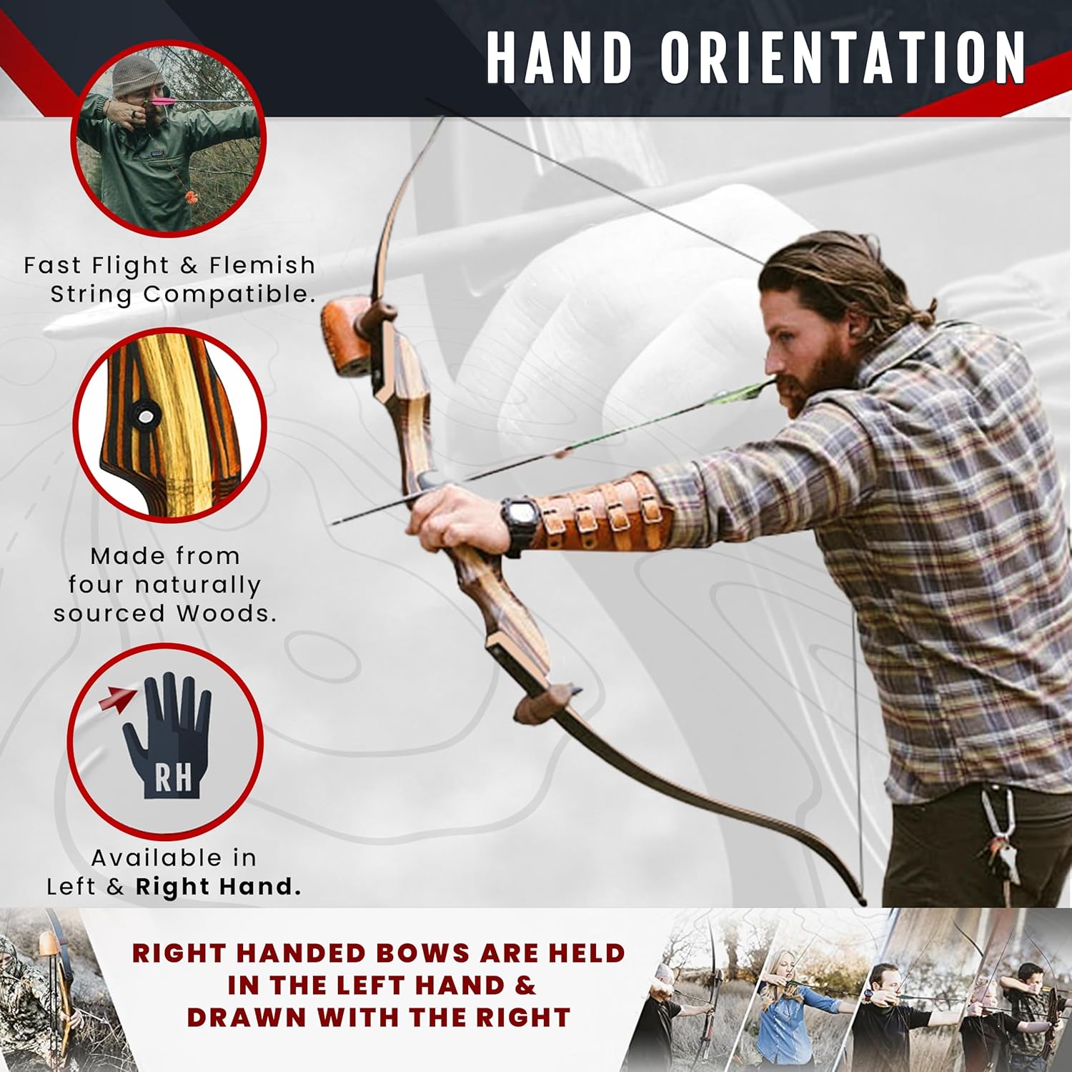 Southwest Archery Tigershark Takedown Recurve Bow – Standard & PRO Versions – 62" Hunting Bow – Left & Right Handed – Draw Weights in 16lb-60lb – USA Based Company – Includes Stringer Tool