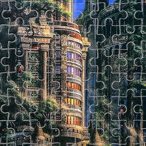 Miniatura 6 de Ingooood - Rompecabezas de 1000 piezas para adultos- Serie de fantasía - Ciudad de plantas verdes_IG-1146 Rompecabezas de madera de entretenimiento