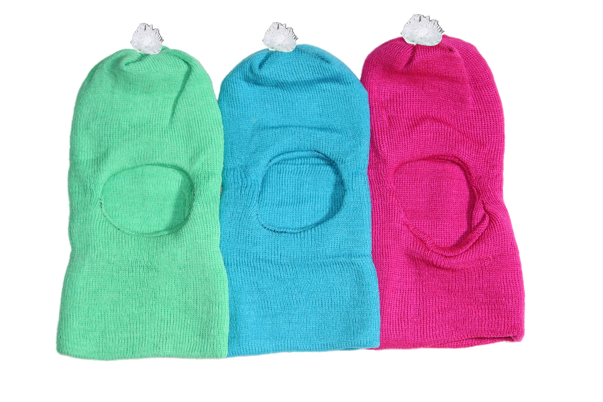CHACKO Girl & Boy Baby Monkey Cap_Pack of 03(Pink|Blue|Green)