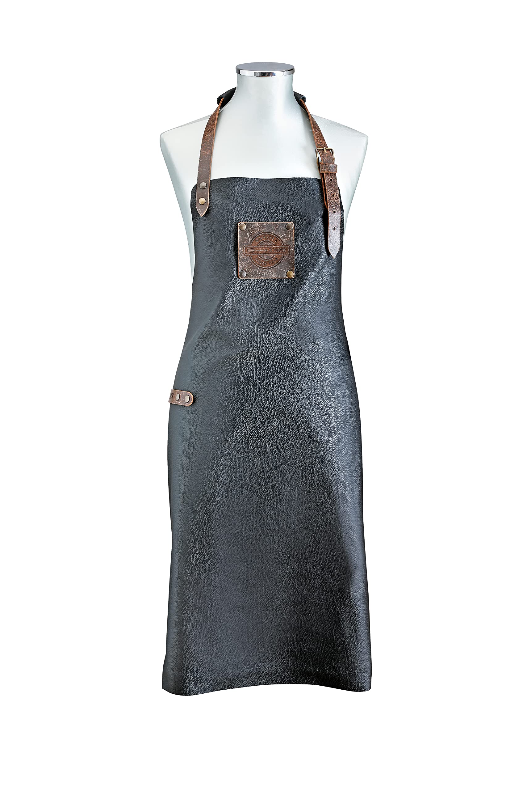 F.DICK Lederschürze XL (Kochschürze/Schürze/Grillschürze schwarz) 9166800-XL-01