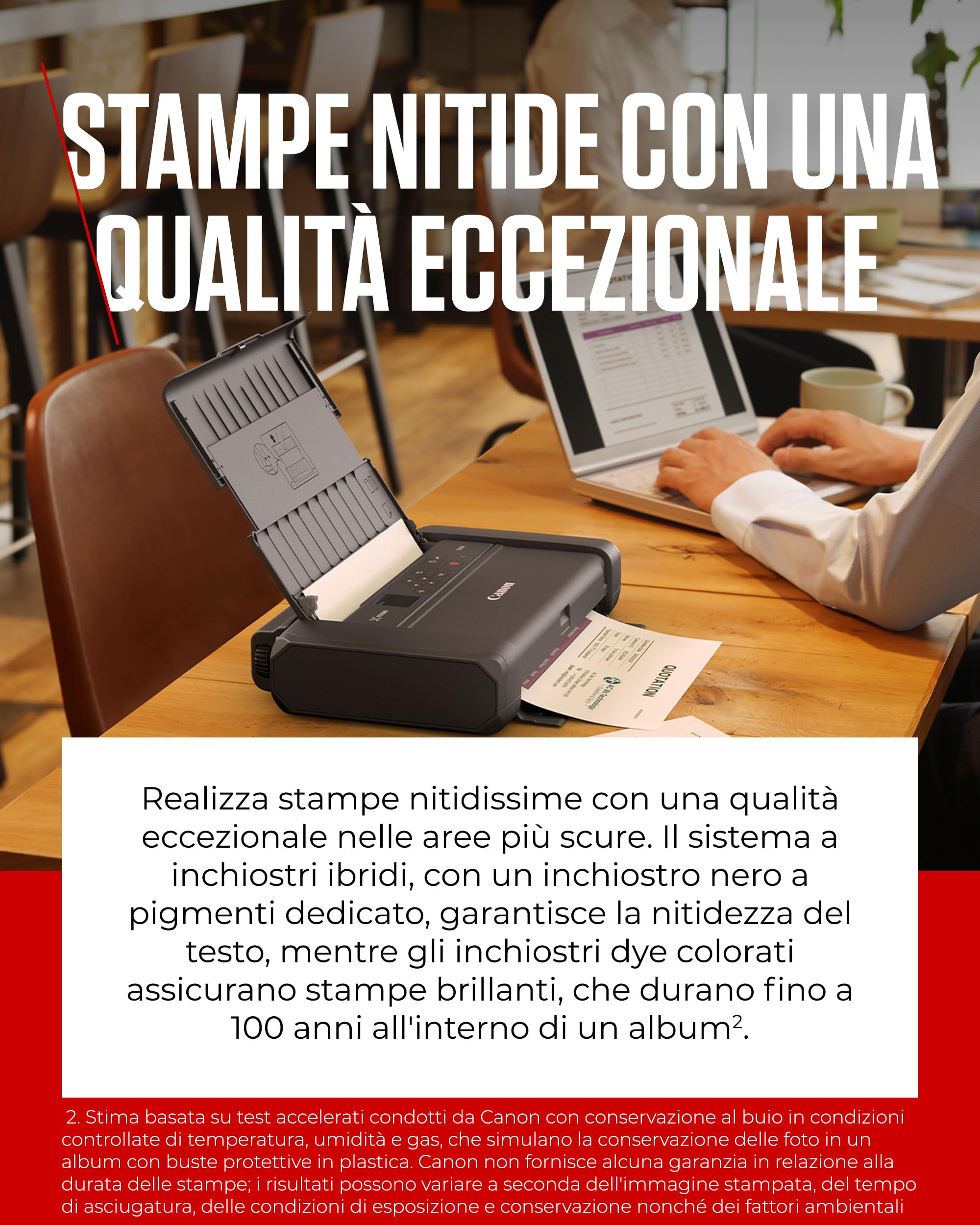 Canon PIXMA TR150 con batteria, Nero