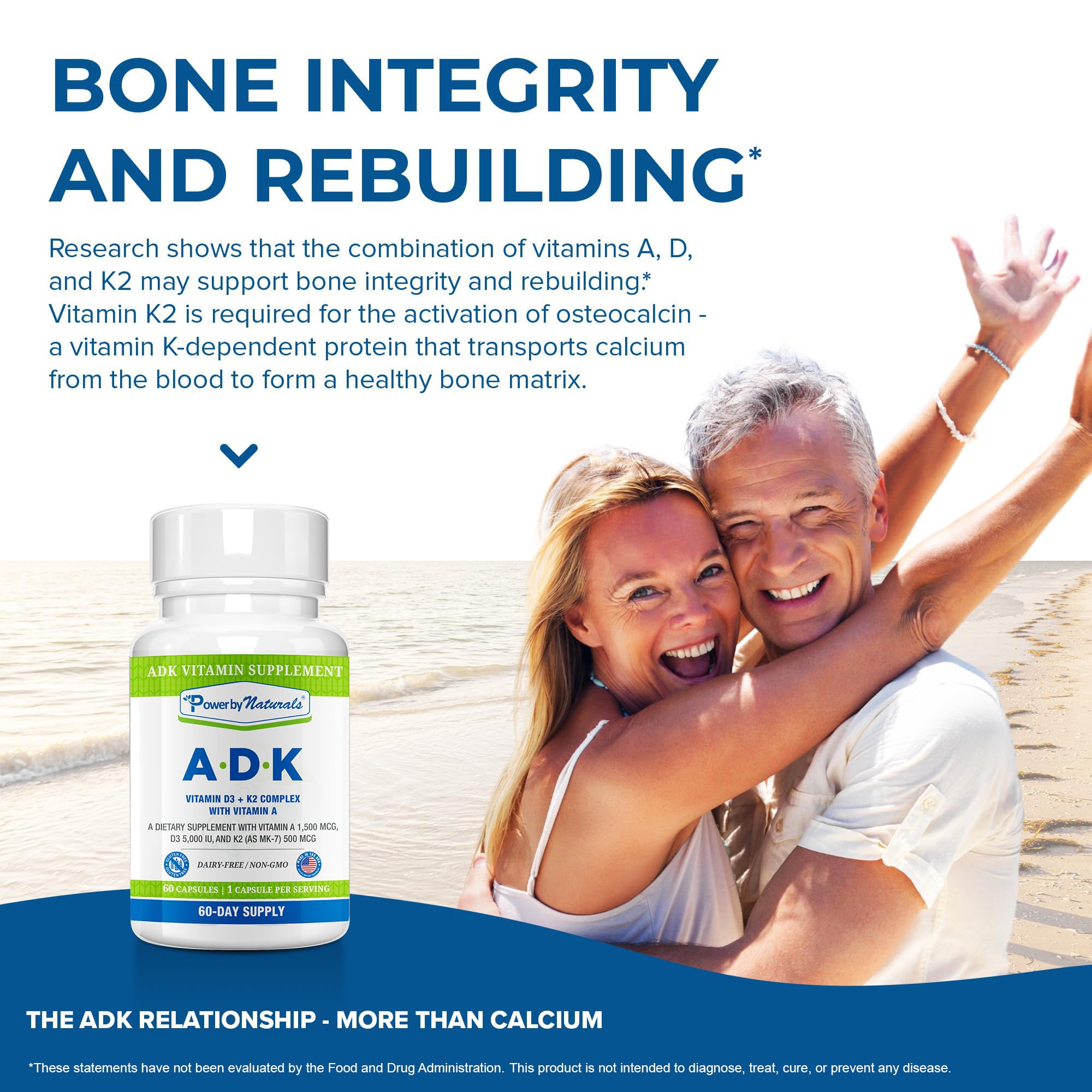 Power By Naturals ADK Vitamin Supplement - Vitamins A, D3 & K2 MK-7 — Amazon image 5