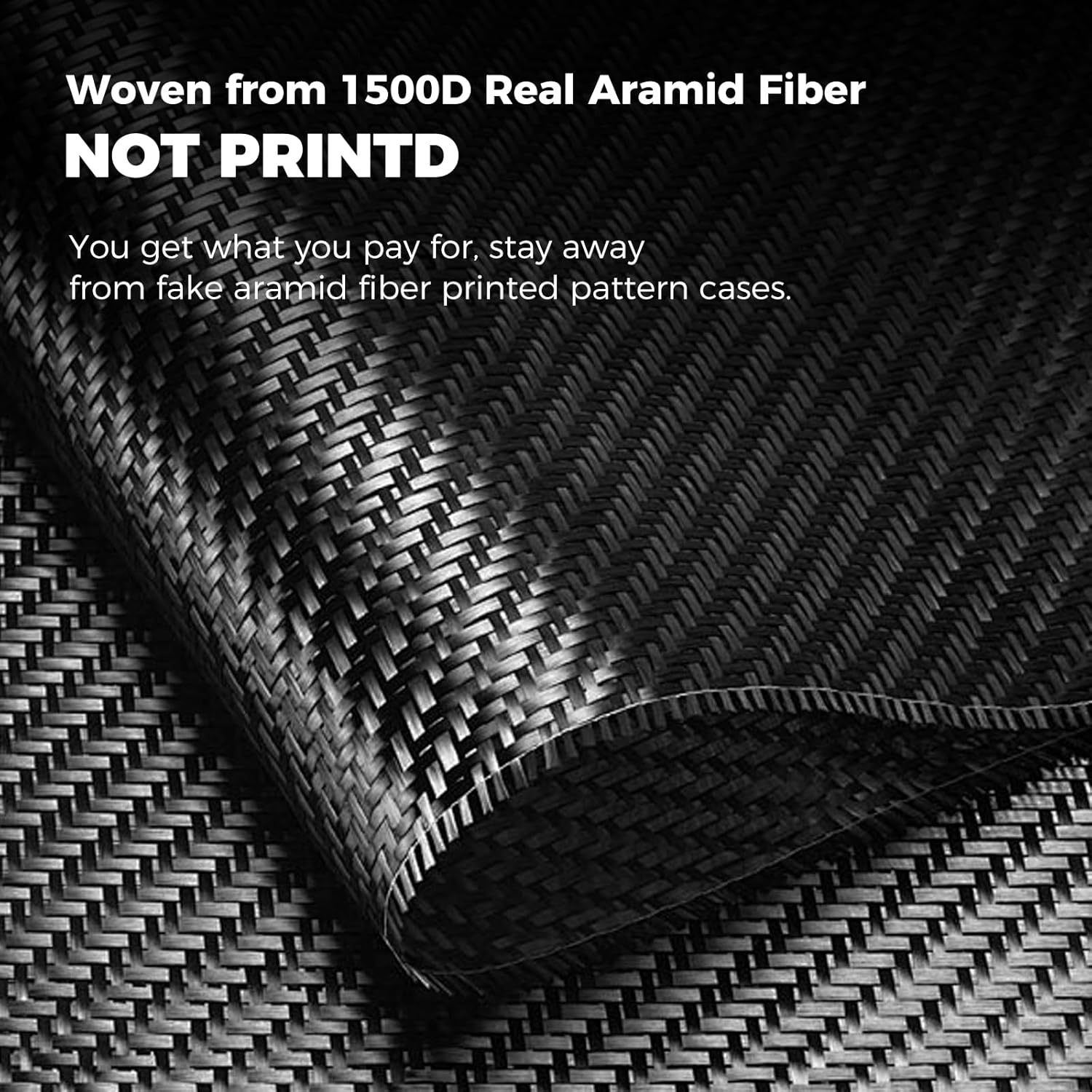 MONOCARBON Real Aramid Fiber Case for iPhone 16 Pro Max, 0.04"/0.8oz Ultra Thin&Light 6.9in Slim Cover Compatible with MagSafe,Military Grade Hard Case with Camera Protection & Wrapped Edge