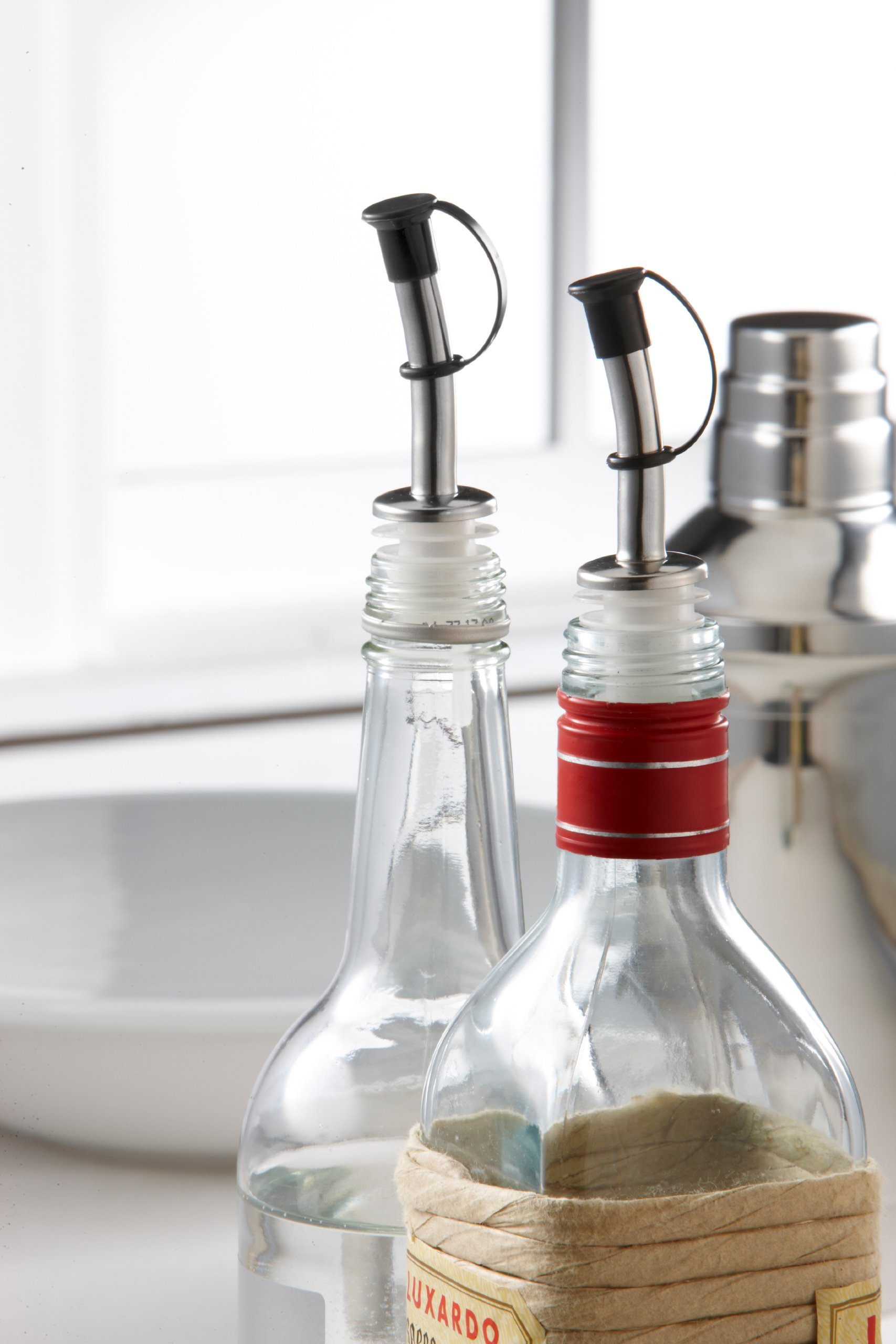 Trudeau Maison Bottle Pourers (Set of 2), Silver