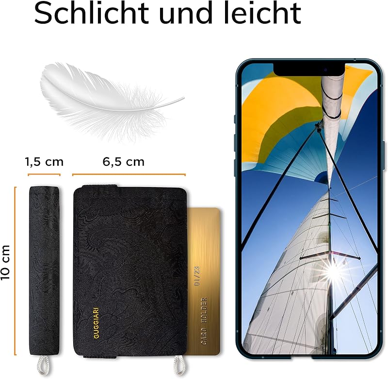 GUGGIARI Slim Wallet RFID védelemmel férfi női pénztárca kártyatartó