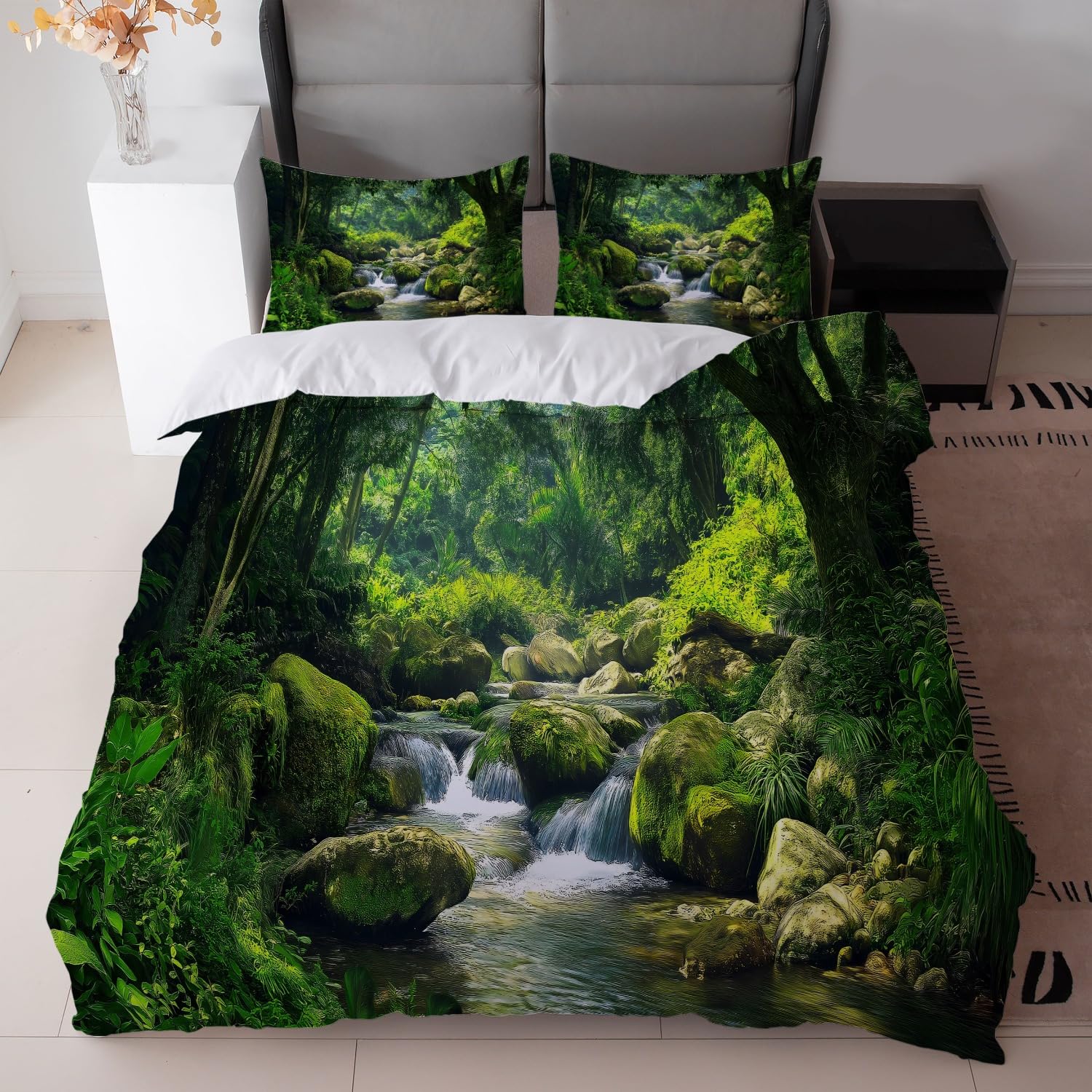 Linge de lit forêt et ruisseau pour transformer votre décoration de chambre