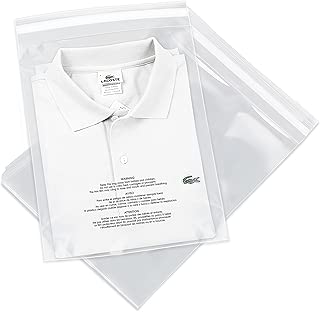 100 Count - 12 X 15 Self Seal 1.5 Mil Clear Plastic Poly Bags with Suffocation Warning - Permanent Adhesive by Spartan Industrial (More Sizes Available) - coolthings.us