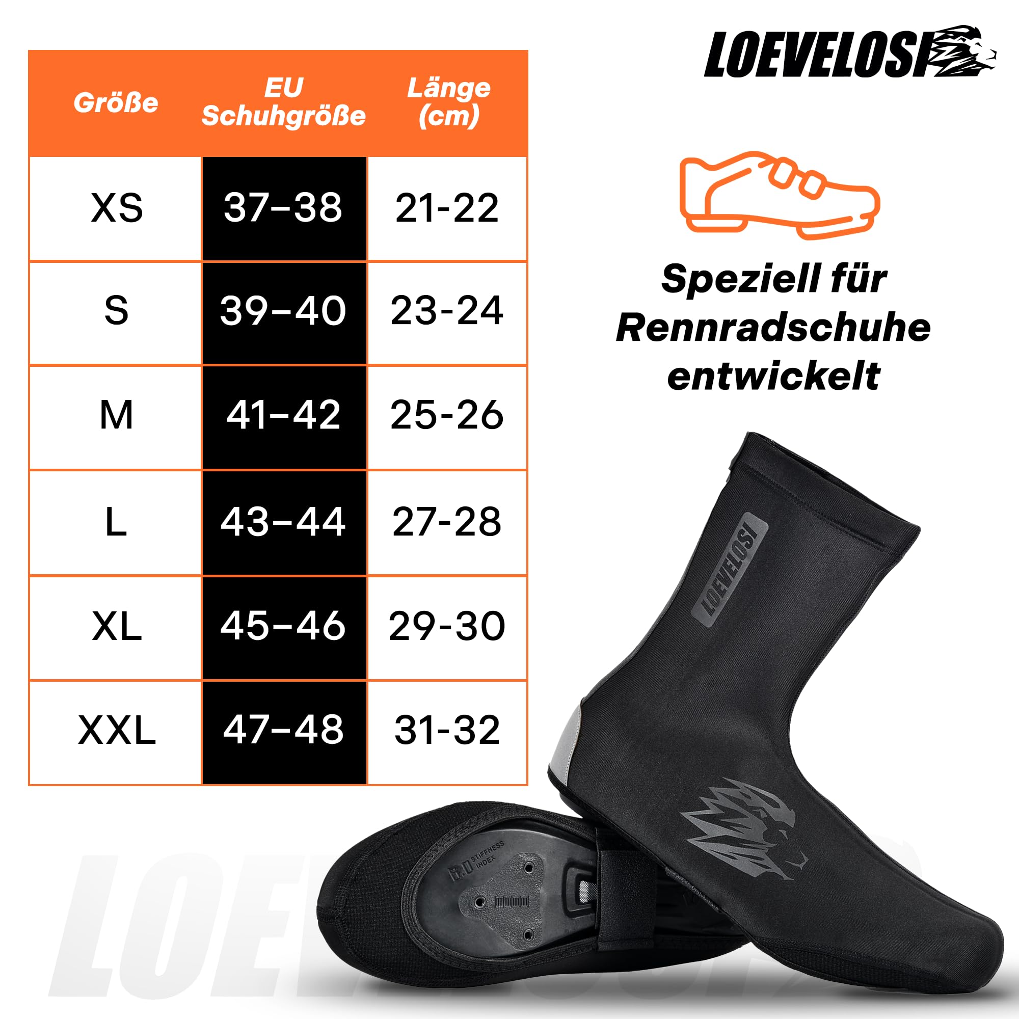 Neopren Rennrad Überschuhe Fahrrad Wasserfest Winddicht Winter Rennradschuhe Regen-Schutz Schuh-Überzieher Reflektierend Über-Schuhe