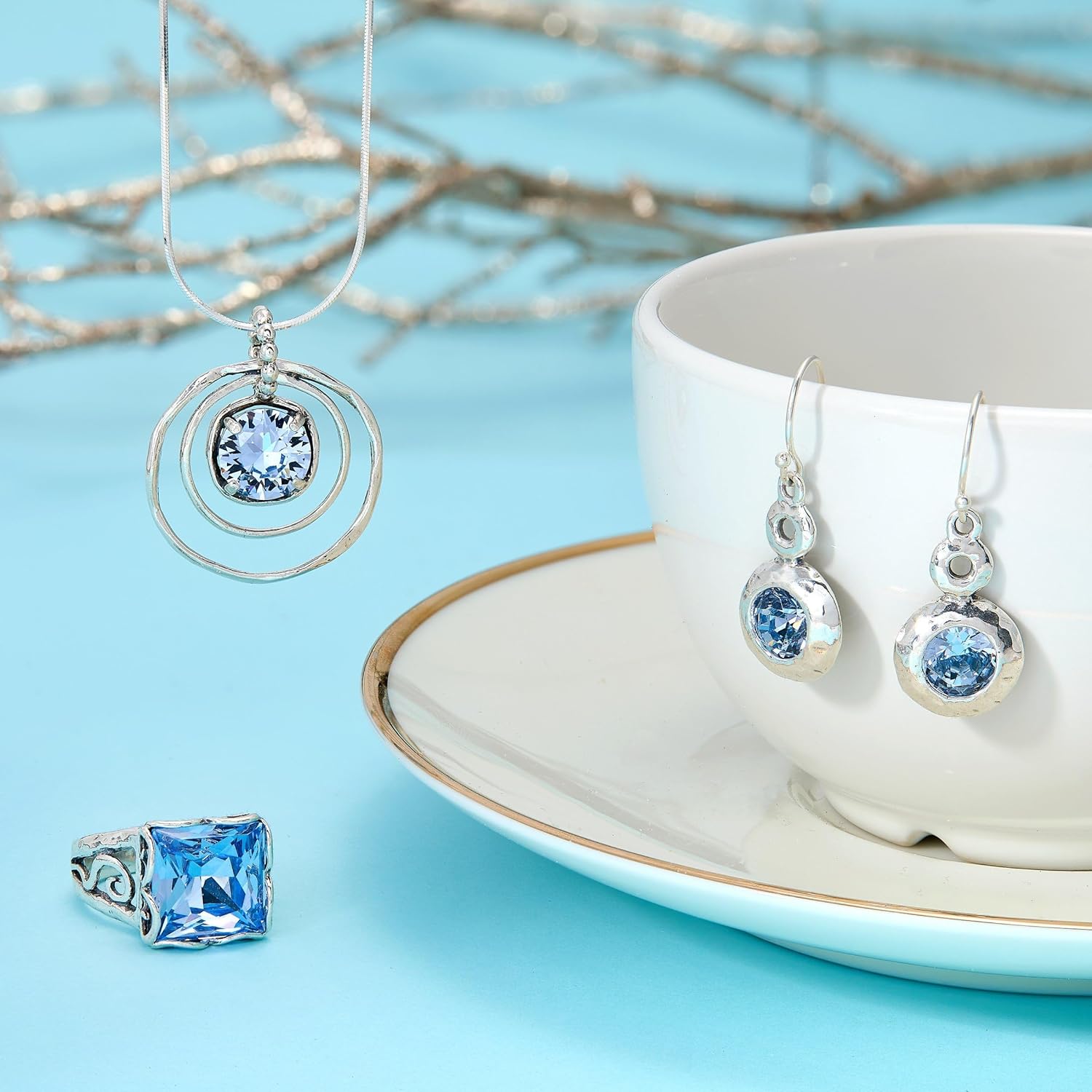 Silpada 'Cool Swifts' Sterling Silver Blue Crystal Drop Earrings - Image 7