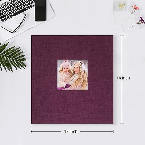 Miniatura 8 de Mublalbum Álbum de fotos pequeño de 4 x 6 pulgadas, 200 fotos, cubierta de lino, libro de fotos con 200 bolsillos horizontales para boda, familia,