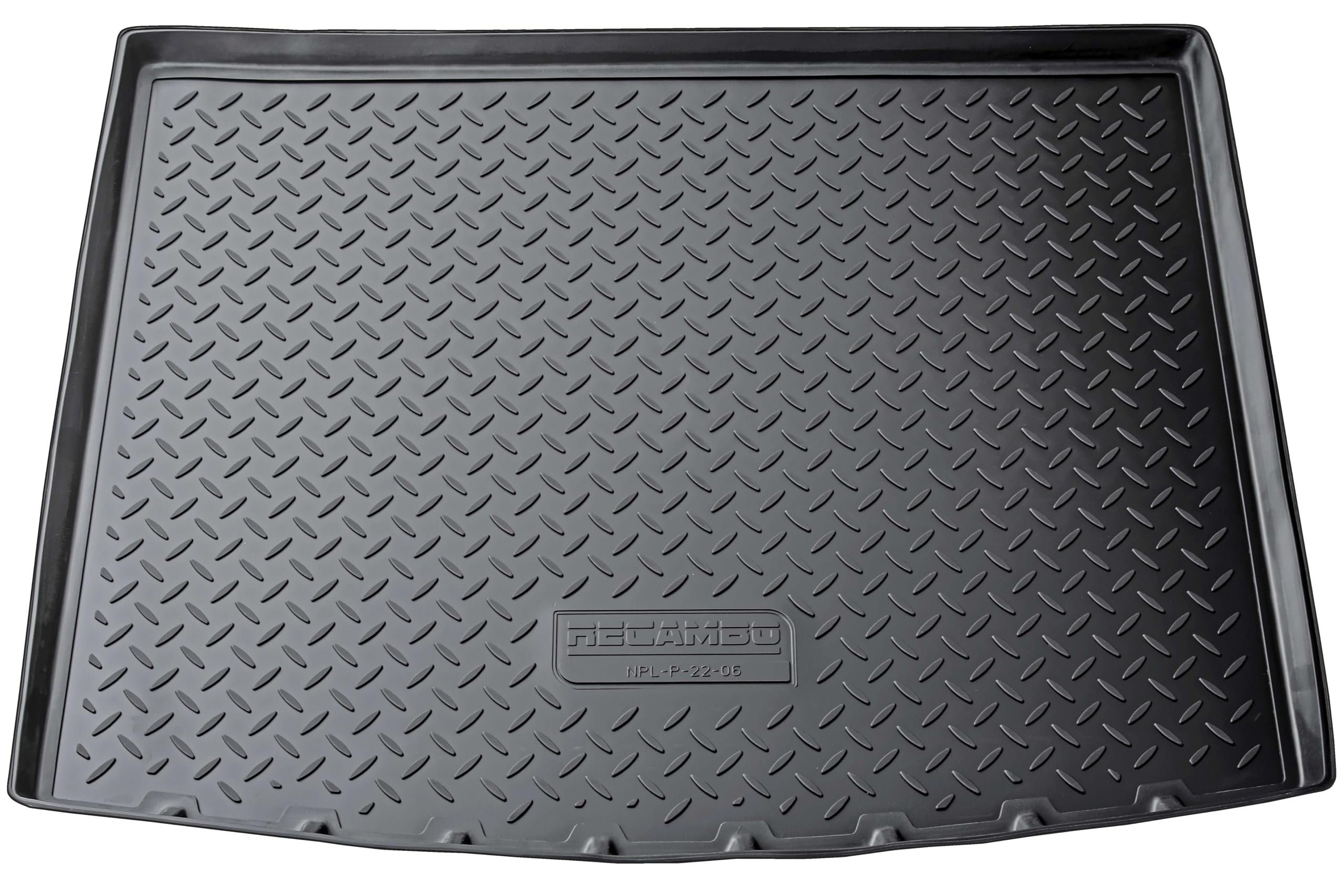 RECAMBO Juego de alfombrillas de goma y alfombrillas para maletero, adecuadas para Ford Grand C-MAX | 2010-2019 - 100 % ajuste perfecto, alfombrillas para el suelo y maletero hechas de TPE