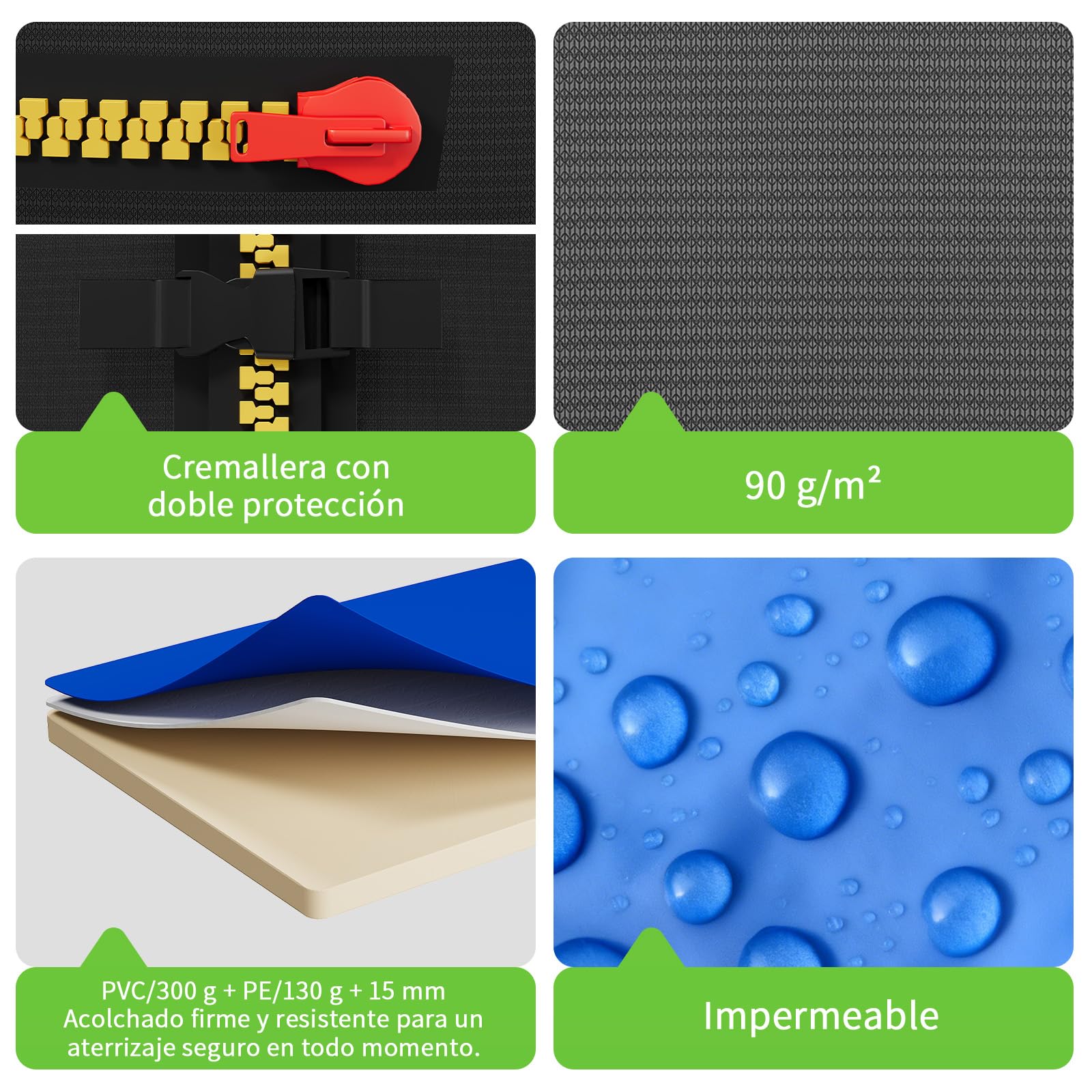 JUMMICO Trampolín para Exteriores Ø 183/228/290/360 cm Juego Completo con Red de Seguridad, Escalera, Cubierta para los Bordes y Accesorios de Montaje, certificación GS Trampolín de jardín para niños