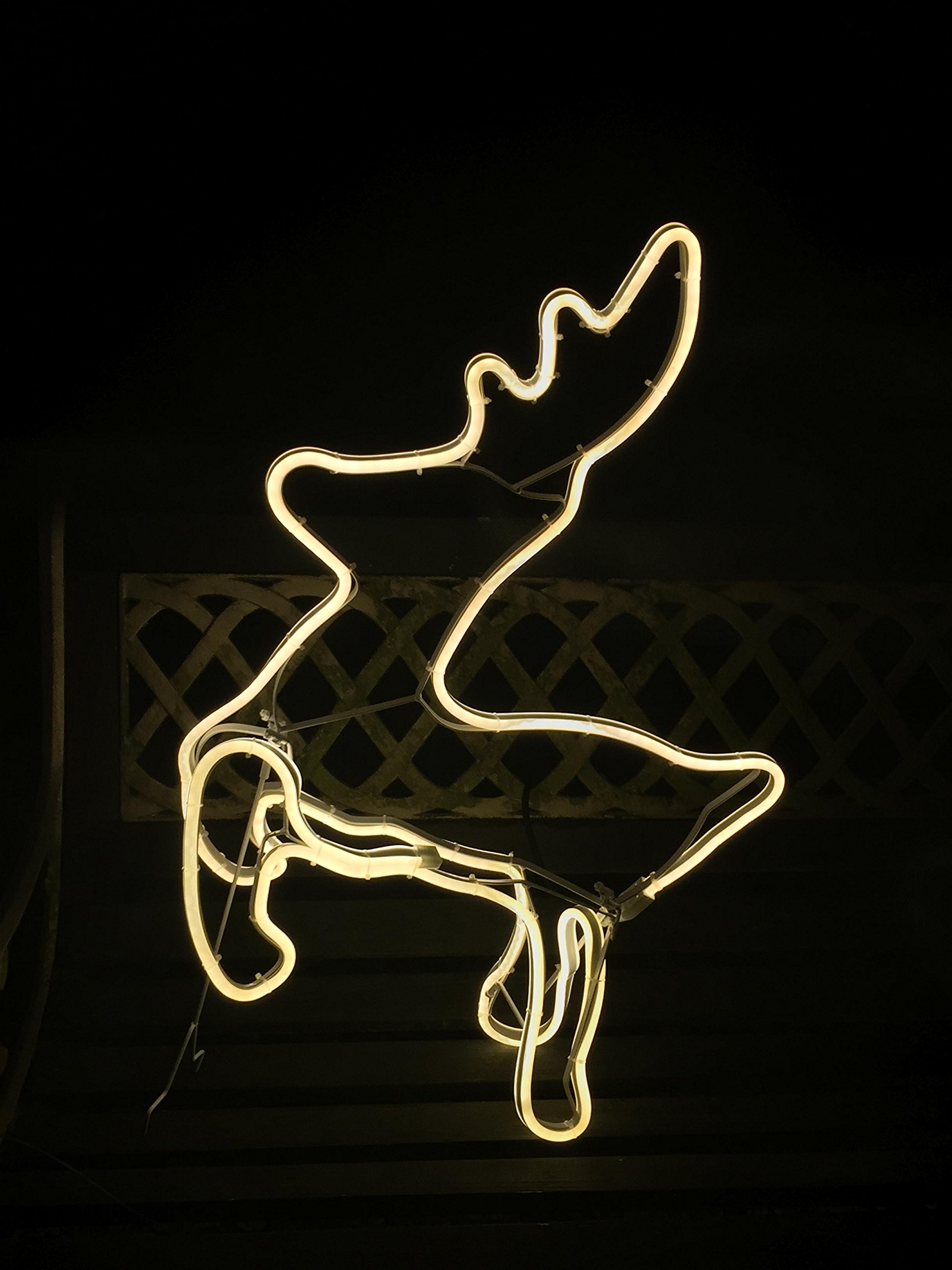 Best Season SA112 Silhouette renne lumineuse à LED, Métal/Plastique Blanc,