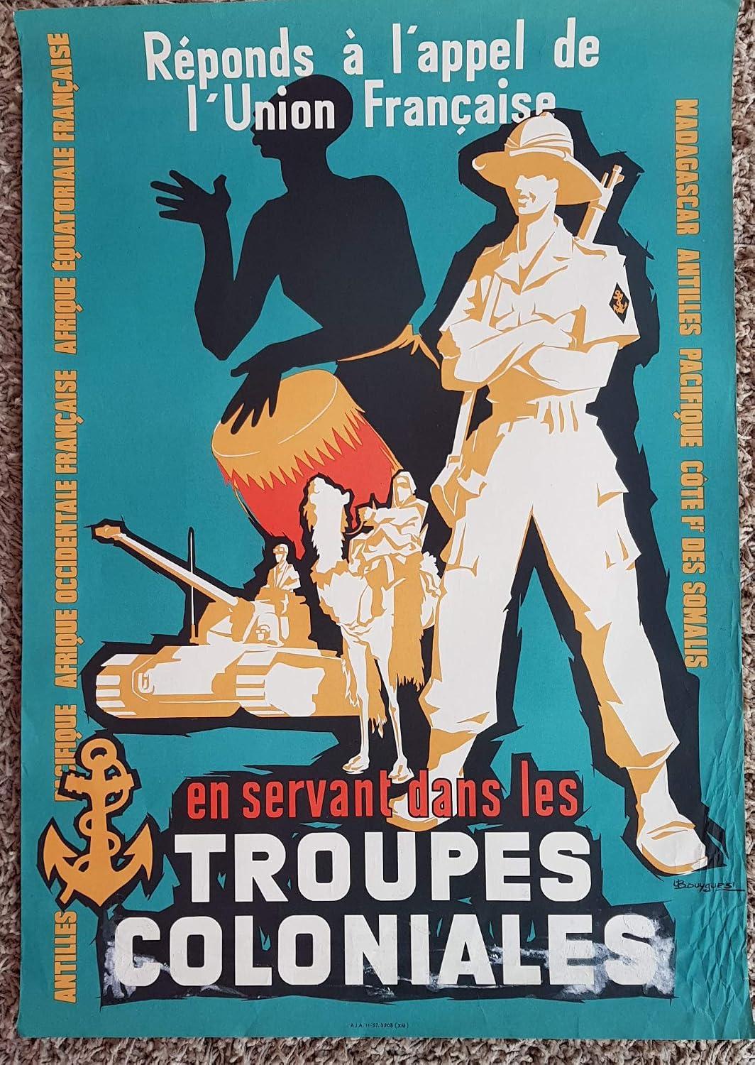 Festival de Cannes 1958 Reproduction Affiche Poster-Format Size 50X70