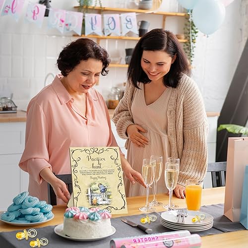 Miniatura 4 de Winnie - Juego de juegos de baby shower, letrero clásico de caza de chupete Pooh para juego de baby shower, 50 piezas de mini chupetes amarillos