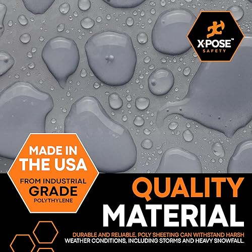 Miniatura 4 de Xpose Safety - Lona de plástico resistente de 4 milímetros de grosor, cubierta impermeable para equipos de protección contra vapor y polvo, para uso