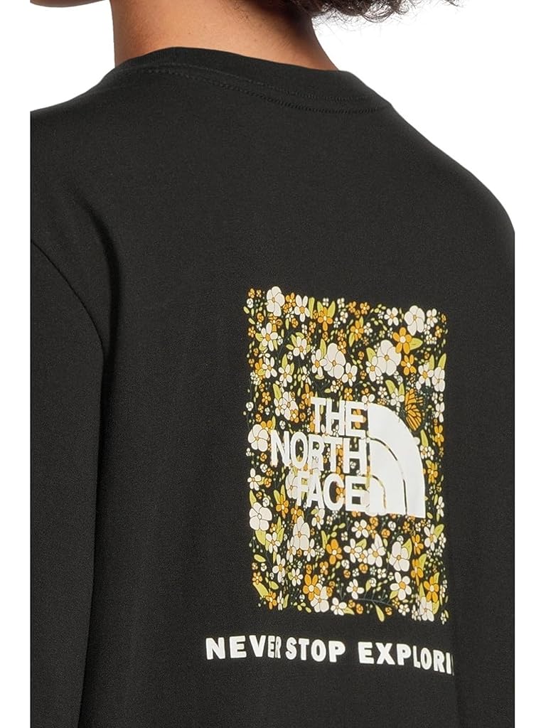 Black The North Face Evolution Floral Box NSE Long Sleeve Tee - Graphic