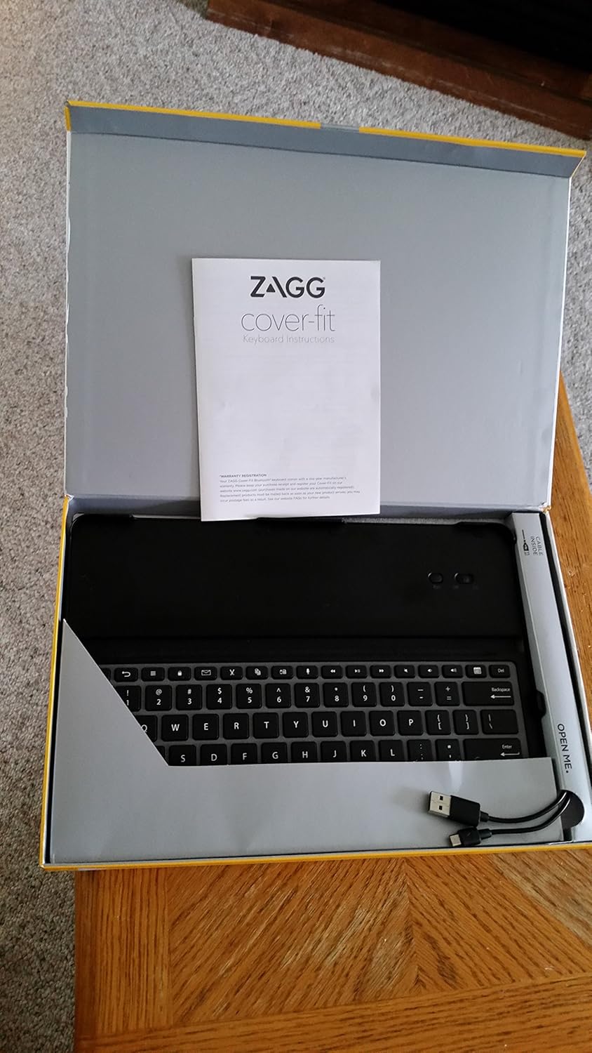 ZAGG ZAGGKeys Pro Cover Fit - Bluetooth Keyboard for Samsung Galaxy Note Pro - Black (N12PKB-BB0)