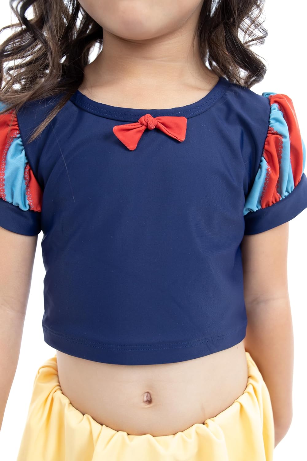 Little Adventures Child Snow White Princess Two-Piece Swimsuits UPF 50 Double-lined Machine Washable Soft Spandex Nylon Blend