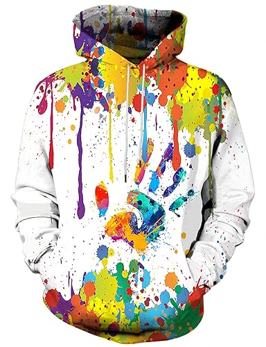 Hgvoetty Unisex 3D Print Hoodies Graphic Space Pullover Hooded Sweatshirts