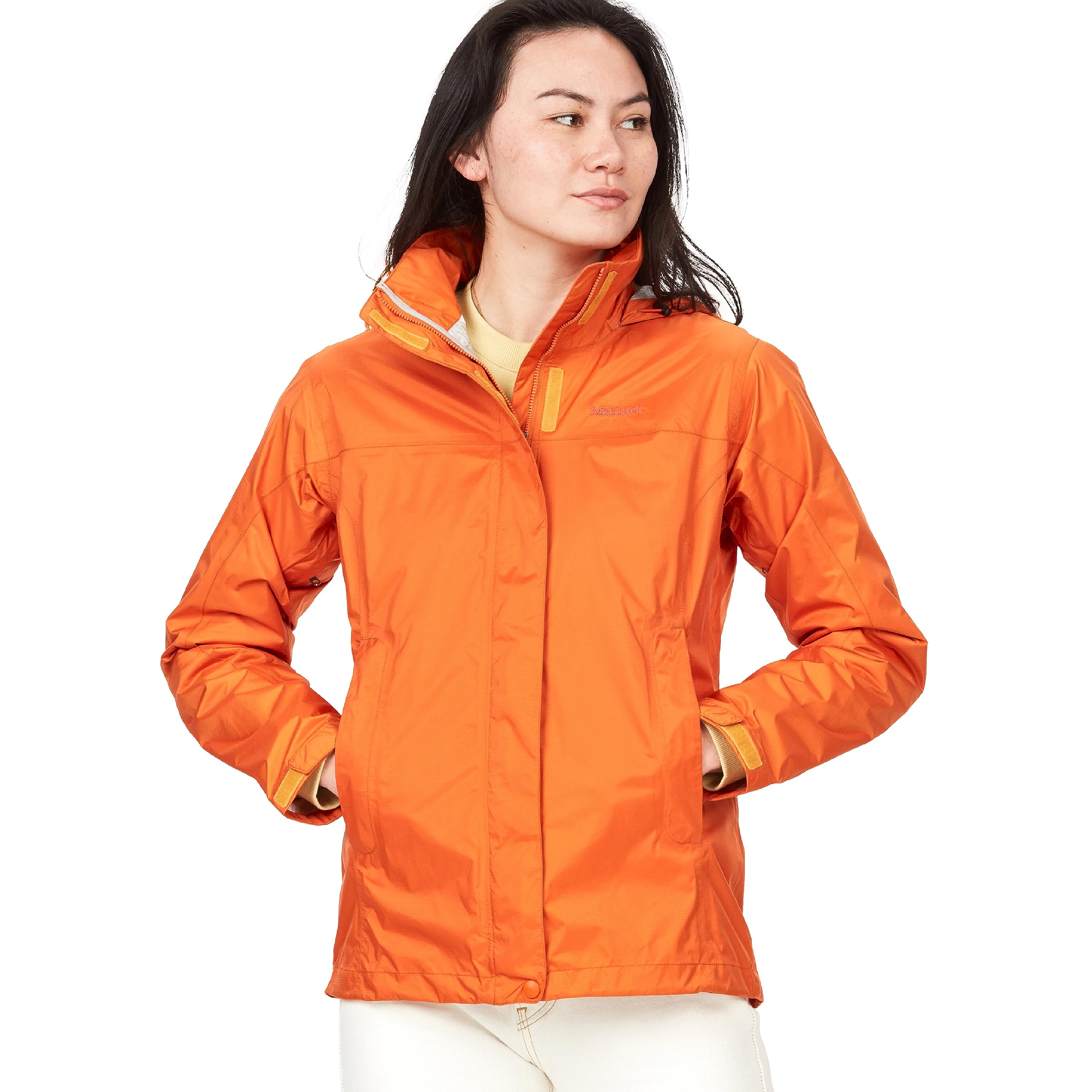 MarmotMARMOT Women's PreCip ECO Jacket Lightweight, Waterproof Jacket for  Women, Ideal for Hiking, Jogging, and Camping, 100% Recycled, Tangelo