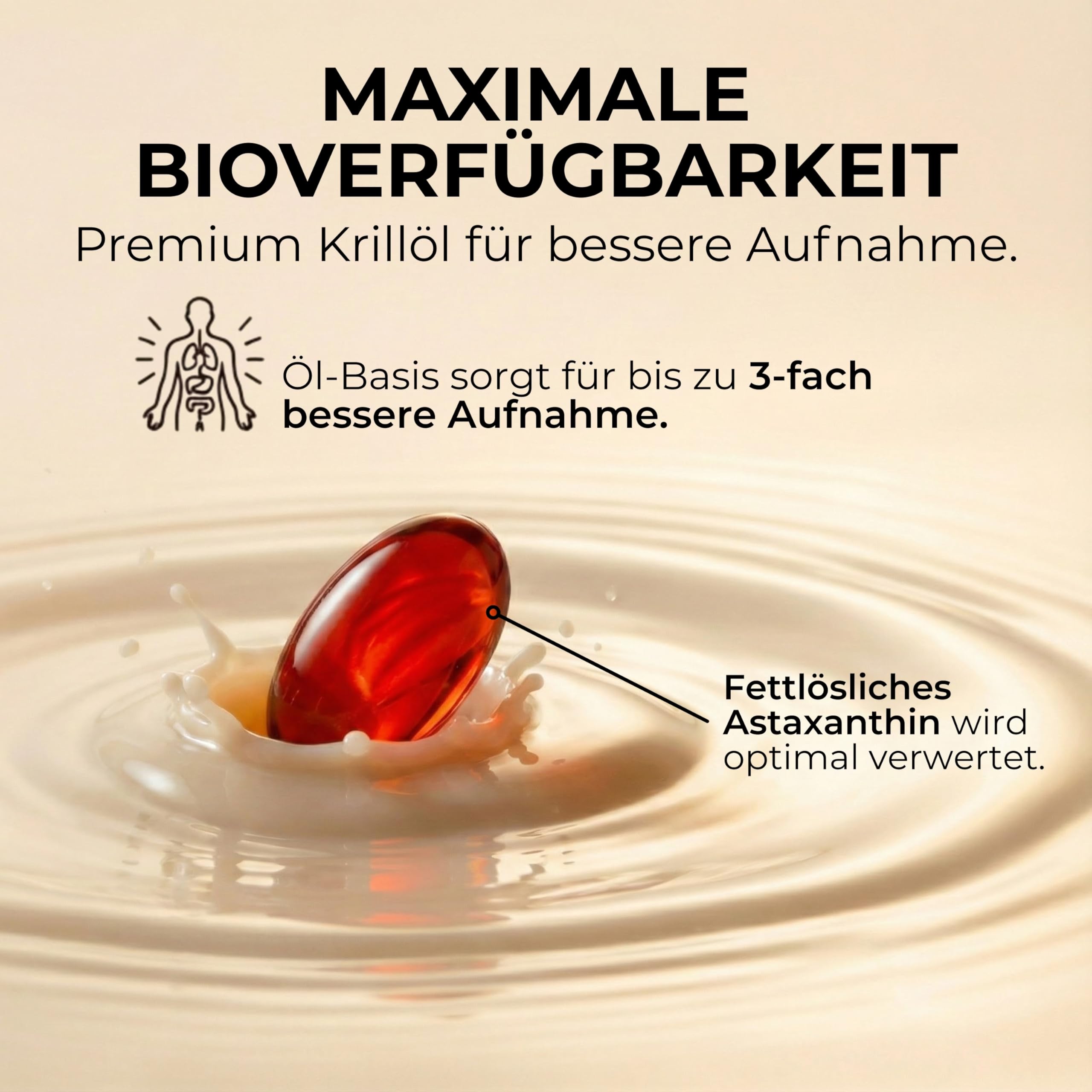 marble® Astaxanthin 12 mg + Krillöl, 120 Softgel-Kapseln – 4 Monatsvorrat – Astaxanthin hochdosiert aus Haematococcus Pluvialis Alge – laborgeprüft, Made in Germany – 30 Tage risikofrei testen