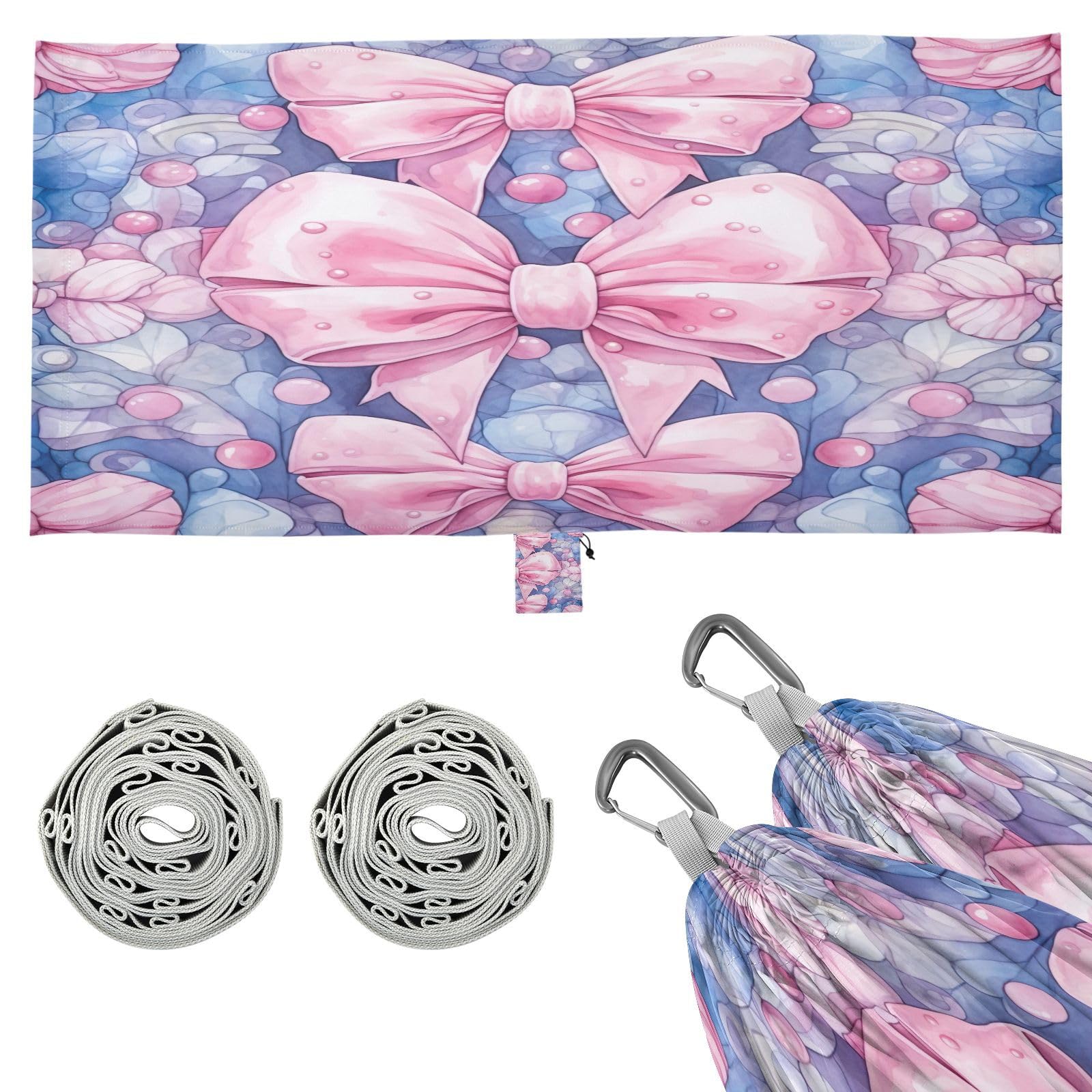 ATTX Bow Camping Hammock - Lightweight & Portable Hammocks, Heavy Duty 330lbs Capacity for Indoor, Hiking, Backpacking, Travel, Backyard, Beach#529