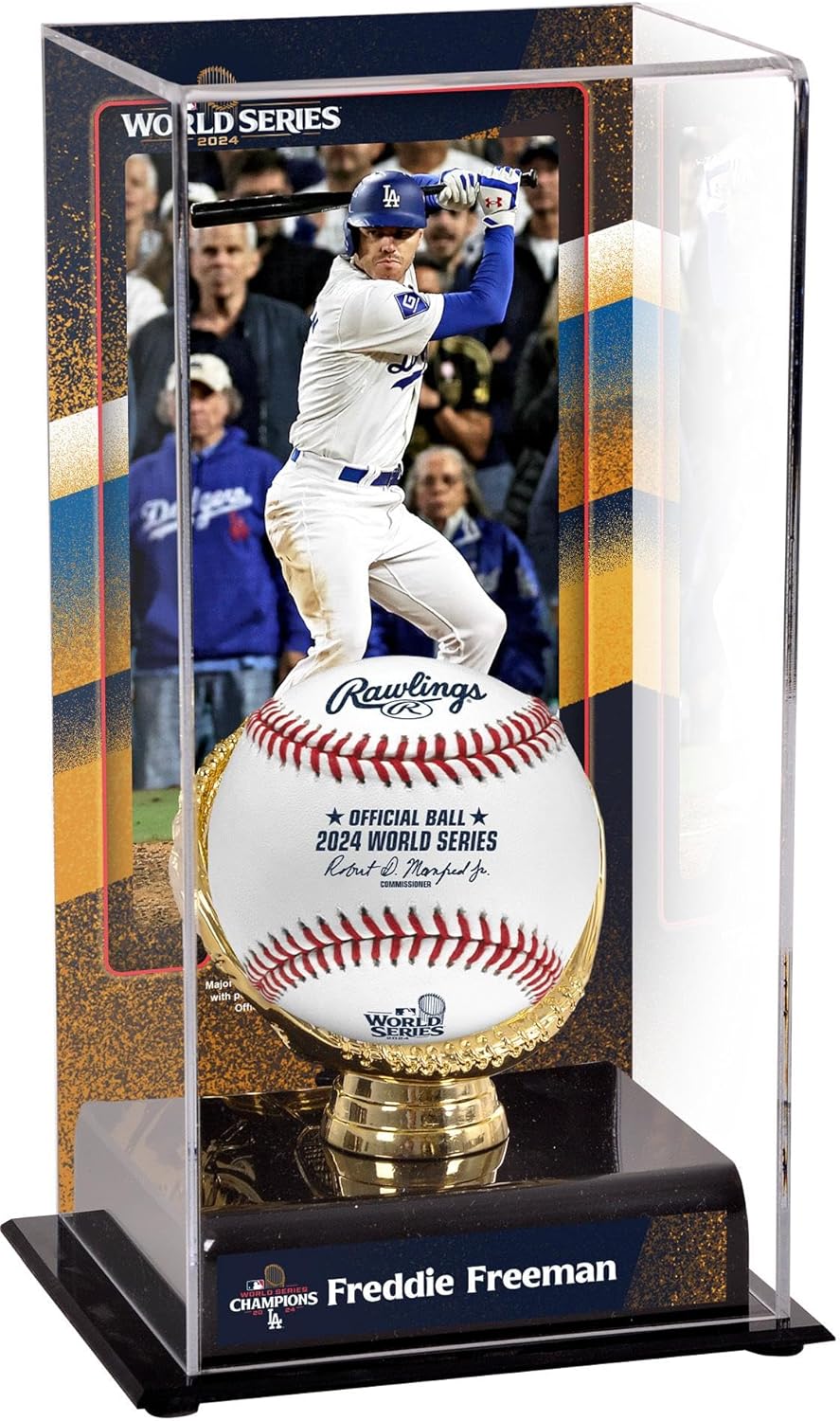 Freddie Freeman Los Angeles Dodgers 2024 MLB World Series Champions Sublimated Display Case with Image - Baseball Other Display Cases ''Case Only''