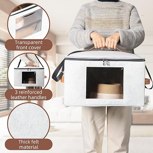 Miniatura 4 de Caja de almacenamiento para sombreros, cajas de viaje para mujeres, caja plegable para sombreros con tapas, organizador de sombreros de vaquero