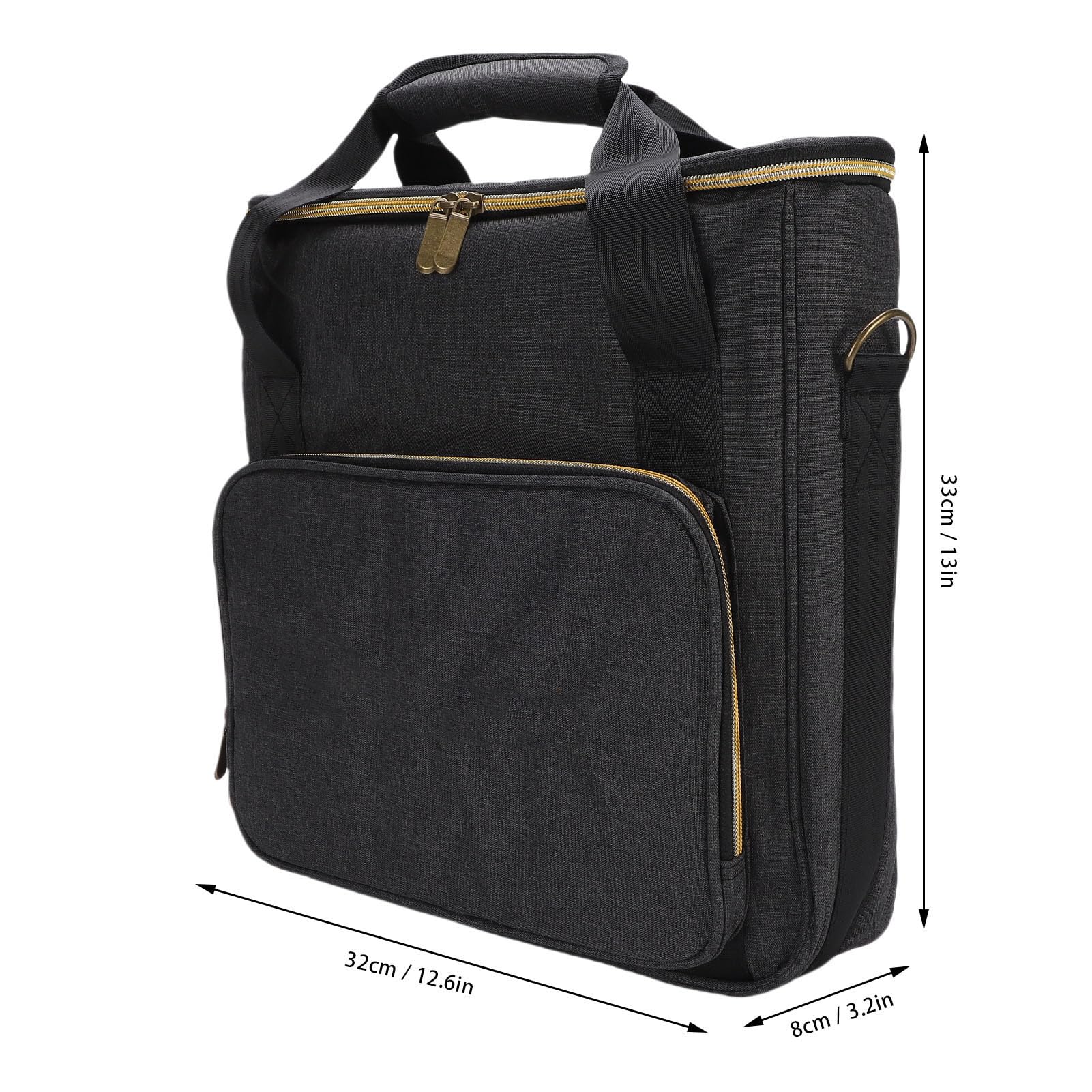 Tissting Borsa Porta Dischi con Cuscinetto Interno per 10 Dischi 7/10/12 Pollici - Custodia Trasporto Viaggio per DJ, Performance, Fiere, Viaggi, Organizzazione Vinile