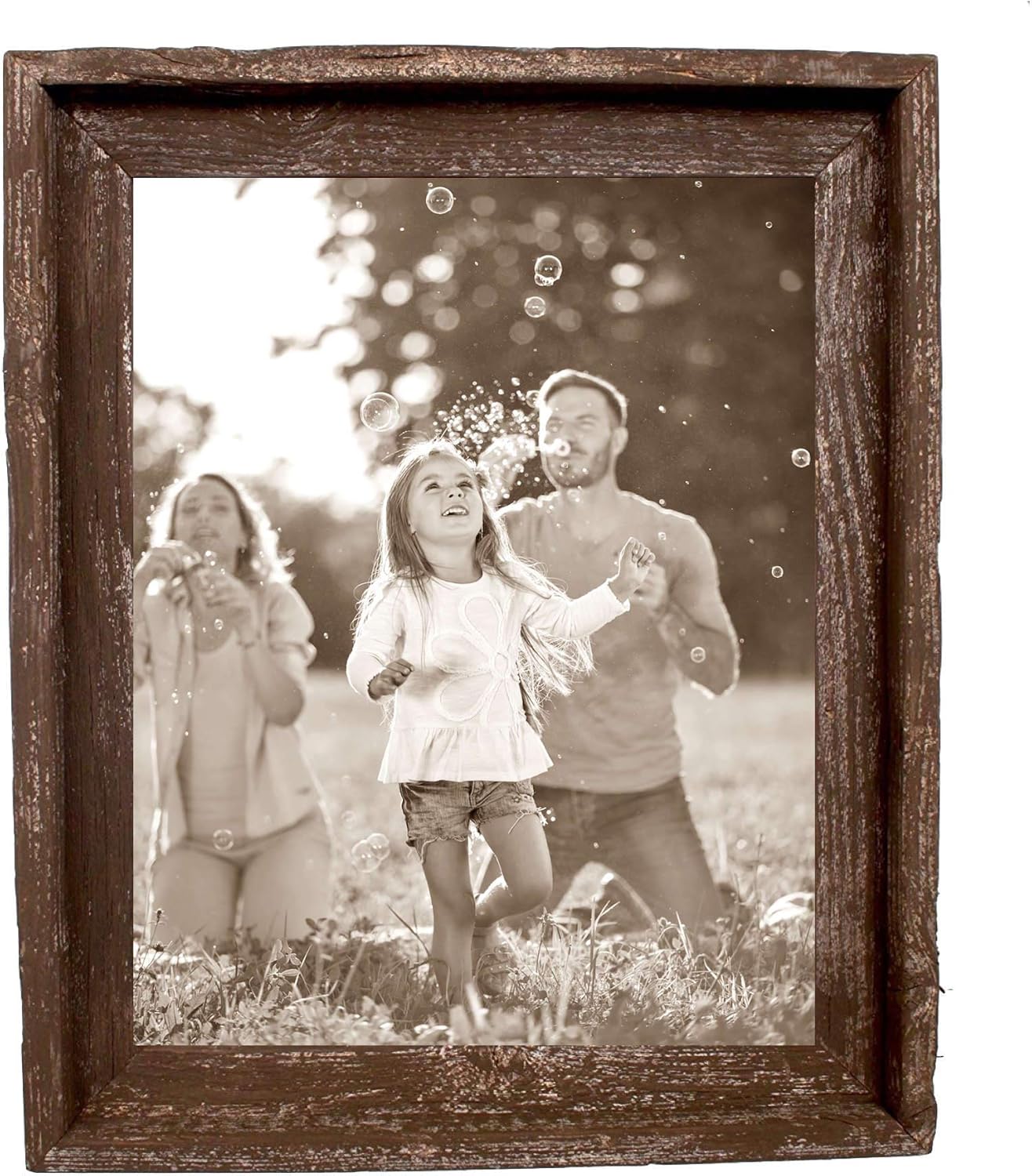 Rustic Espresso Reclaimed Wood 5x7 Picture Frame