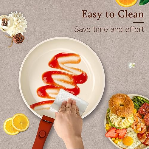 Miniatura 5 de GIPP Juego de 11 ollas y sartenes antiadherentes, juego de utensilios de cocina antiadherentes, mango desmontable, ollas de cerámica para cocinar