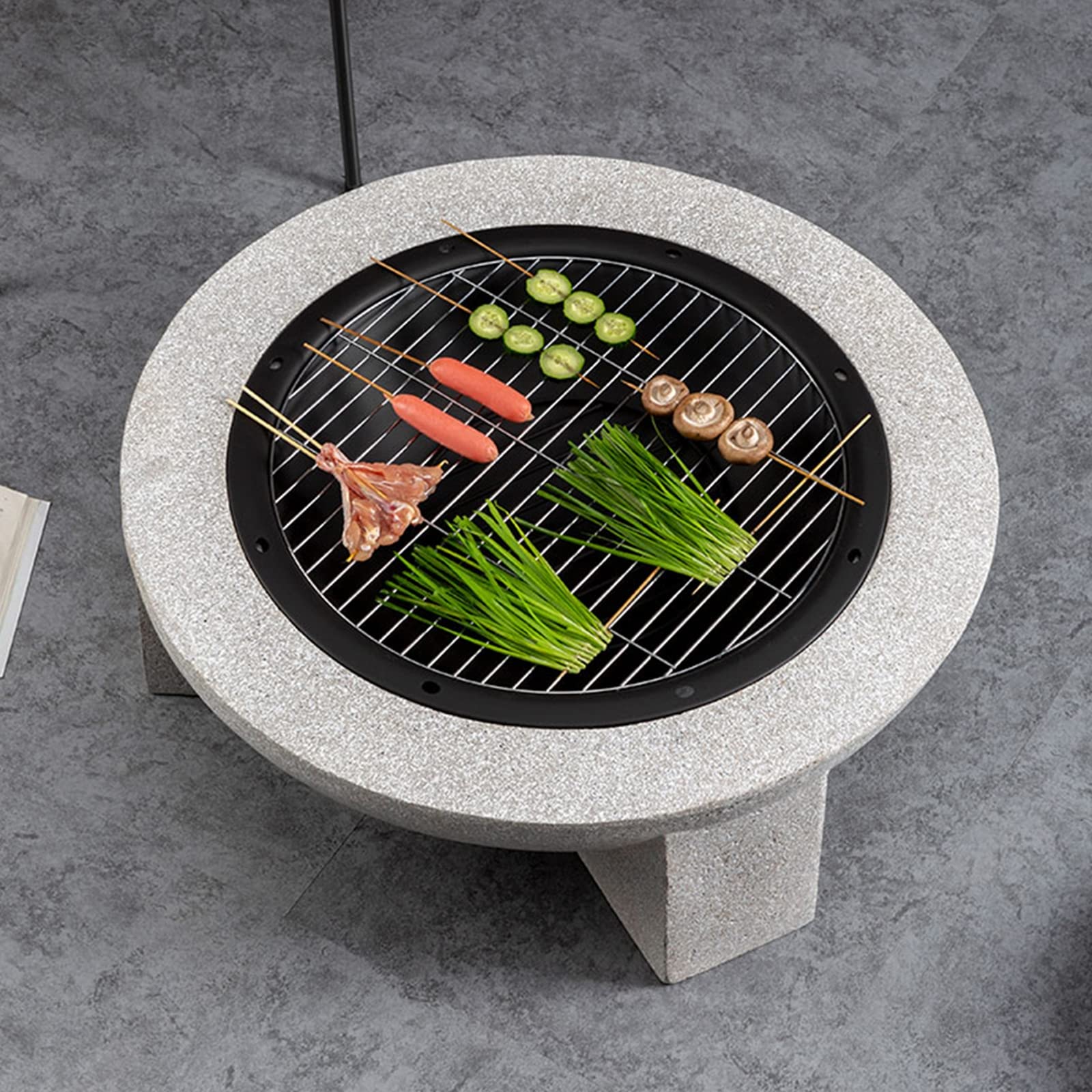 Zewnętrzne doły kominkowe ogrzewanie piecyk na drewno willa u rodziny ogrzewanie piec grill dziedziniec Duży stół grillowy na węgiel drzewny - 75 * 40 CM