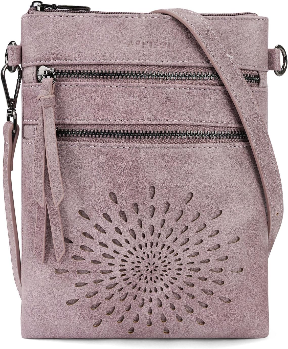 APHISON Crossbody purse for Women, Vegan Leather Sunflower Crossbody Phone Handbags with Adjustable Strap