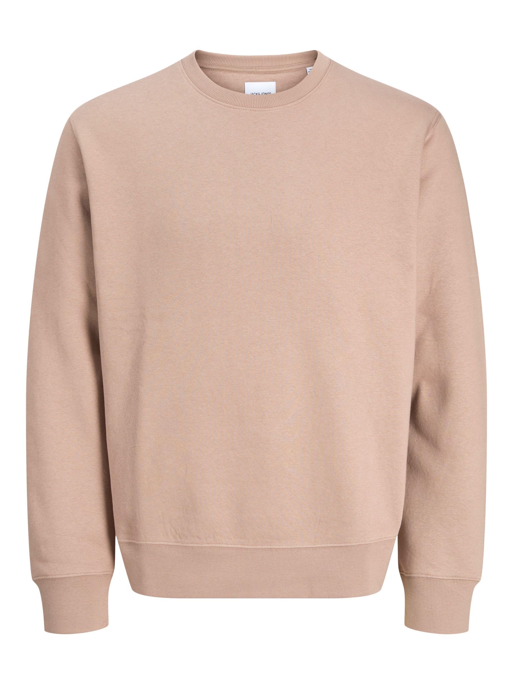JACK & JONES Mens Jjestar Basic Sweat Crew Neck Noos, Mocha Meringue, M UK