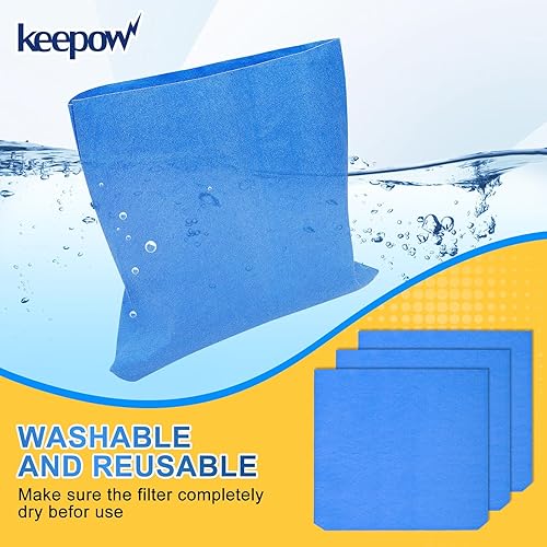 Miniatura 4 de KEEPOW Bolsa de filtros secos reutilizables compatible con aspiradoras Stanley de 1 a 6 galones, parte # 25-1217 (paquete de 3)